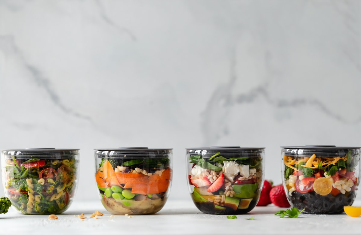 Nutritious meal preparation with fresh ingredients